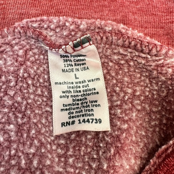 Red Rose City PDX Portland Oregon Womens Sweatshirt Large - Picture 4 of 4